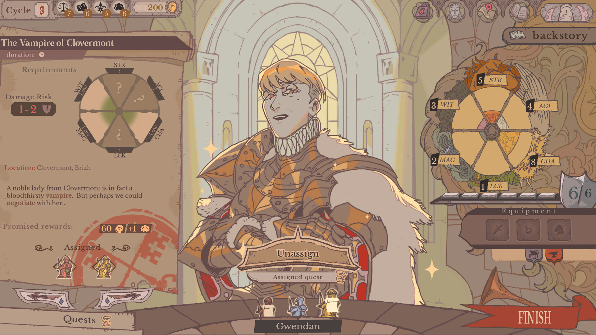 Official Sovereign Tower Round Table quest assignment screen
